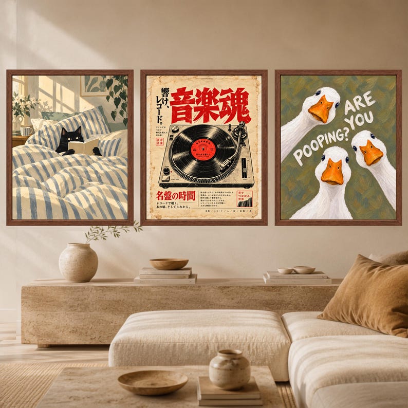 Japanese Turntable Poster, Vinyl Record Wall Art, Retro Music Print (Digital Download) image 9