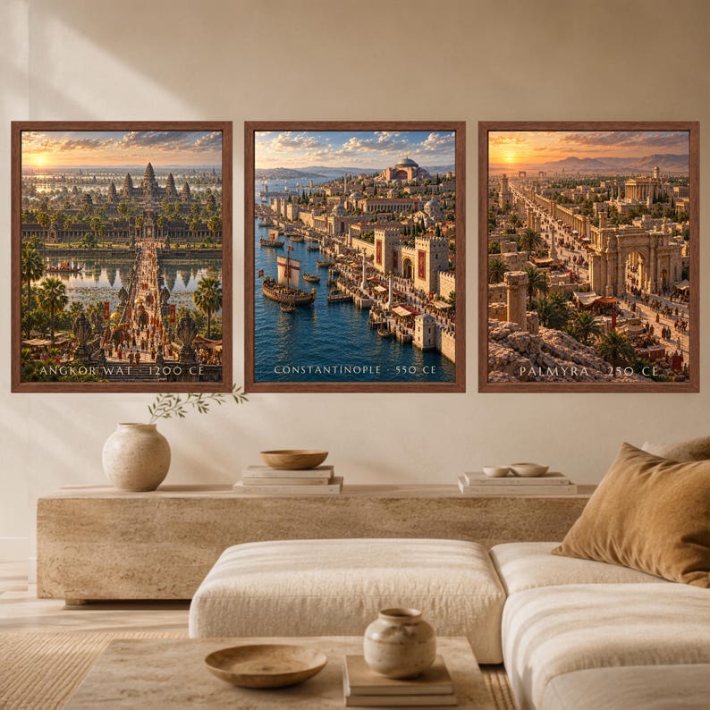 Constantinople 550 CE Wall Art, Byzantine Empire, Hagia Sophia Print (Digital Download) image 9