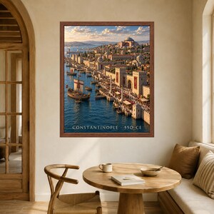 Constantinople 550 CE Wall Art, Byzantine Empire, Hagia Sophia Print (Digital Download) image 5