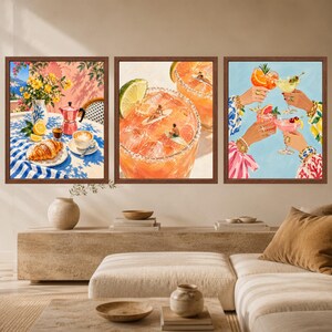 Lámina decorativa Margarita, póster de cóctel surfero, póster de bar tropical, decoración veraniega costera, descarga digital. imagen 9