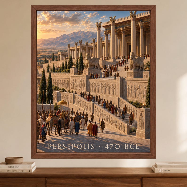 Persepolis Wall Art, Ancient Persia Poster, Achaemenid Empire Print, Persian History Decor, Digital Download image 2