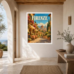 Florence Travel Poster, Duomo Wall Art, Italy Travel Print, Tuscany City Decor, Digital Download image 6