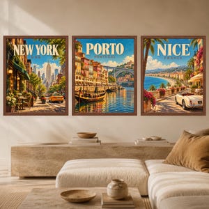 Porto Portugal Travel Poster, Douro River, Dom Luis Bridge Print (Digital Download) image 10