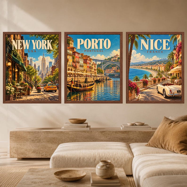 Porto Portugal Travel Poster, Douro River, Dom Luis Bridge Print (Digital Download) image 10