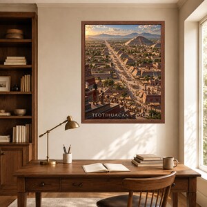 Teotihuacan 400 CE Reconstructed Cityscape, Pyramid of the Sun, Mesoamerican History Print (Digital Download) image 6