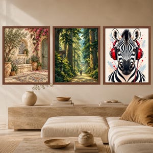 Japanese Forest Temple Path Print, Cedar Trees, Zen Woodland Art (Digital Download) image 8