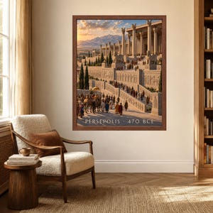 Persepolis Wall Art, Ancient Persia Poster, Achaemenid Empire Print, Persian History Decor, Digital Download image 3