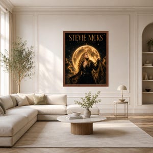 Stevie Nicks Moon Music Poster, Boho Celestial Rock Art (Digital Download) image 5