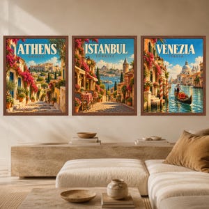 Istanbul Travel Poster, Türkiye Wall Art, Galata Tower Print, Bosphorus City Decor, Digital Download image 10