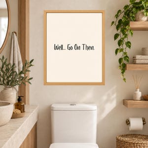 Lámina decorativa divertida para la pared del baño, tipografía minimalista con humor escatológico (descarga digital) imagen 10