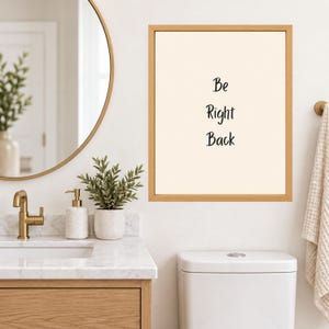 Funny Bathroom Print, Minimalist Toilet Humor Art (Digital Download) image 6