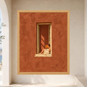 Terracotta Window Reading Nook Print, Mediterranean Book Lover Art (Digital Download) imagen 8