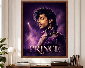 Prince Purple Rain Konzertposter, 80er Funk-Rock-Musik-Kunst (Digitaler Download)
