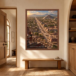 Teotihuacan 400 CE Reconstructed Cityscape, Pyramid of the Sun, Mesoamerican History Print (Digital Download) image 8