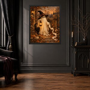 Funny Halloween Ghost Toilet Paper Print, Witch Hat, Black Cat, Autumn Decor (Digital Download) image 7