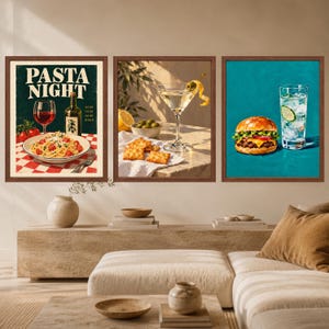 Martini Still Life Print, Olive Cocktail Art, Mediterranean Bar Decor (Digital Download) imagen 9