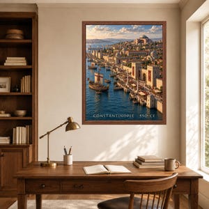 Constantinople 550 CE Wall Art, Byzantine Empire, Hagia Sophia Print (Digital Download) image 6