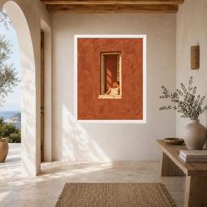 Terracotta Window Reading Nook Print, Mediterranean Book Lover Art (Digital Download) imagen 6