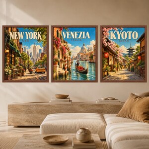 Venice Travel Poster, Gondola Wall Art, Venezia Italy Print, Grand Canal Decor, Digital Download image 10