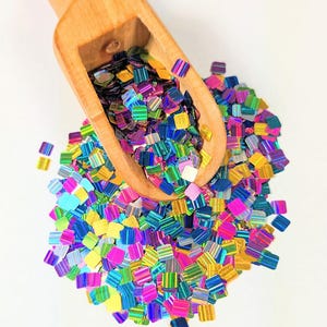 Disco Square Glitter: Skimrande harts, kropps- och hobbyglittermix