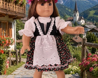 18 Inch doll Ethnic, European festival type outfit or dress by Project Funway on Etsy
