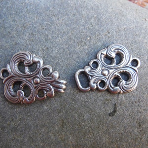 Metal Hook and Eye Silver Fasterner, Clasp, Frog, Closure in Scandinavian Style image 4