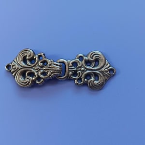 Metal Hook and Eye Silver Fasterner, Clasp, Frog, Closure in Scandinavian Style