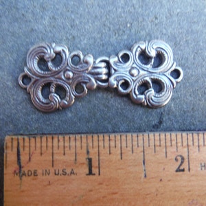 Metal Hook and Eye Silver Fasterner, Clasp, Frog, Closure in Scandinavian Style image 2