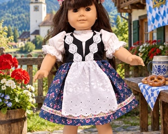 18 Inch doll Ethnic, European festival type outfit or dress by Project Funway on Etsy