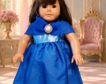 Royal red and Silver Regency style Princess dress for popular 18 inch Dolls, made  by Project Funway on Etsy