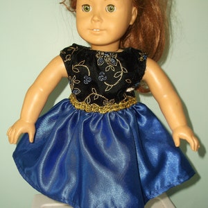 18 inch Doll fancy short blue dress for any 18 inch doll by Project Funway image 2