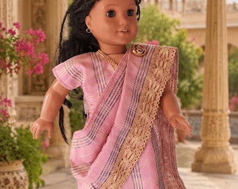 18 Inch Indian Doll Clothes , Lehenga, Sari, 3 piece outfit - skirt, top and sewn in shawl by Project Funway on Etsy