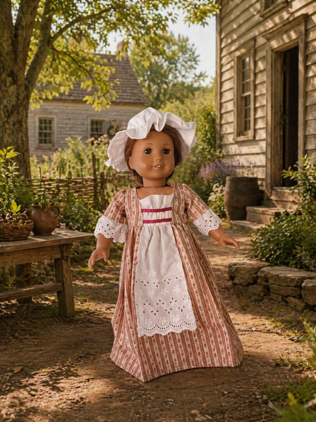 18 Inch Doll Historic Colonial Ribbon Bodice Dress, Vintage by Project ...