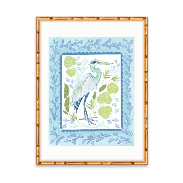 Blue Heron Art Print