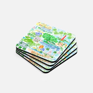 Palm Beach map coasters