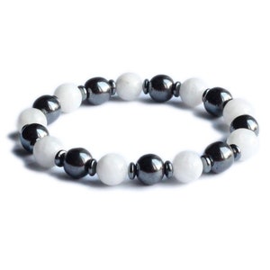 CENTERING | Moonstone & Hematite | Empath Protection Bracelet