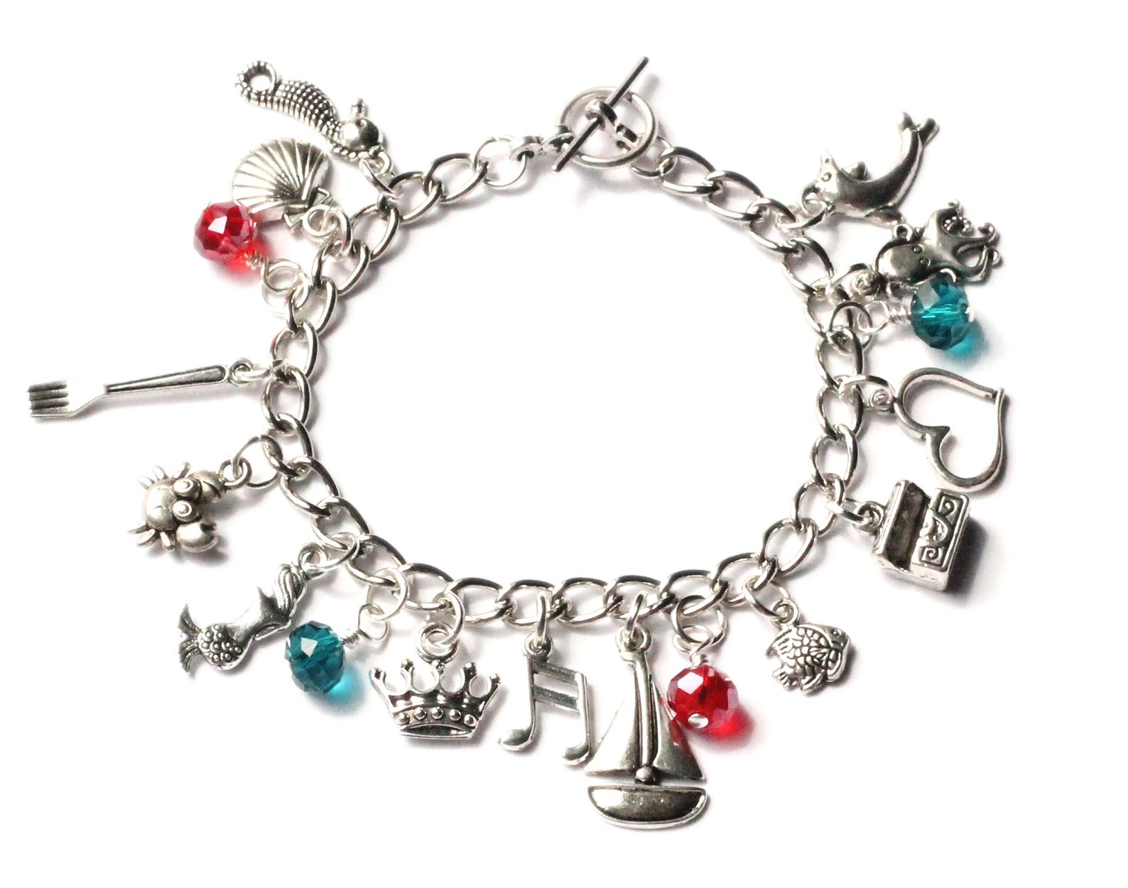 Little Mermaid Charm Bracelet Etsy