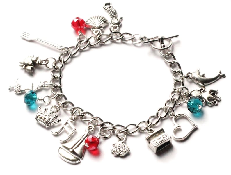 Little Mermaid Charm Bracelet Etsy