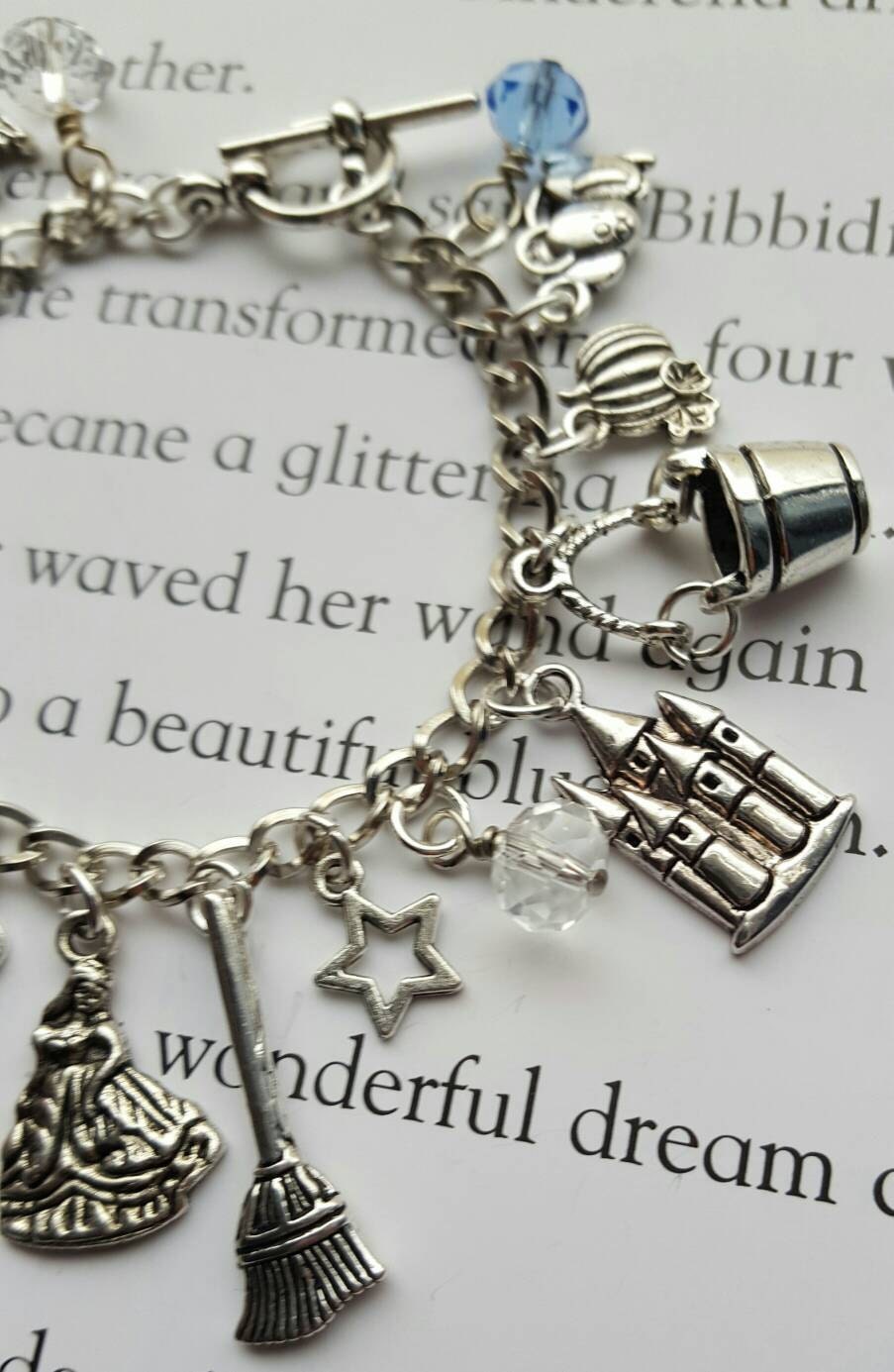 Cinderella Charm Bracelet Etsy