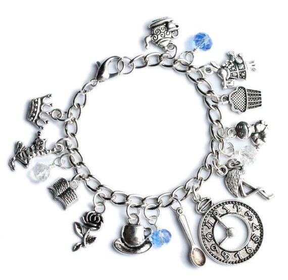 Alice in Wonderland Charm Bracelet Etsy