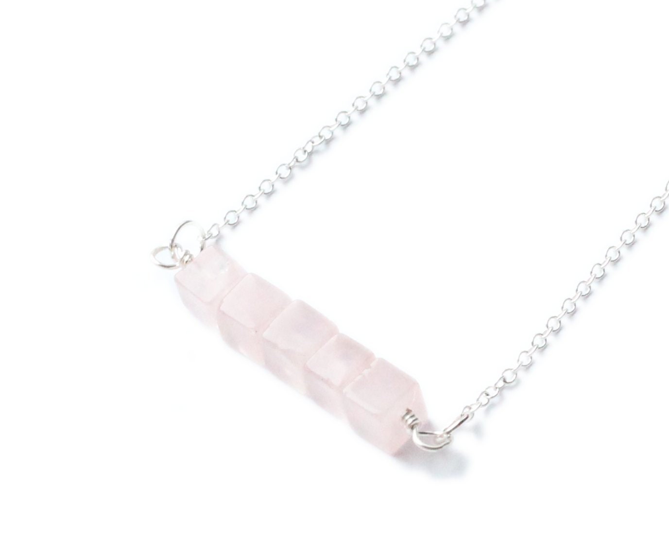 Rose Quartz Gemstone Necklace, Increase Fertility, Protect Mother, Baby, Healing, Removes Fear and Anger