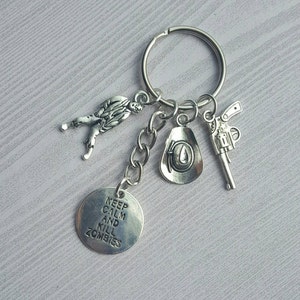 The Walking Dead Keep Calm and Kill Zombies Zombie Keychain