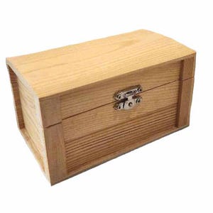 Unfinished Wood DIY Storage Jewelry Craft Trinket Box