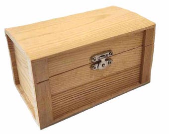 Unfinished Wood DIY Storage Jewelry Craft Trinket Box