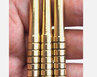 3" 3 pack Solid USA BRASS heavy weight high polished one hitter dugout pipes