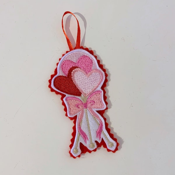 Dangly hanging Valentines heart balloons Decoration / valentine / day /  twig tree hanger / twiggy / Heart / pink