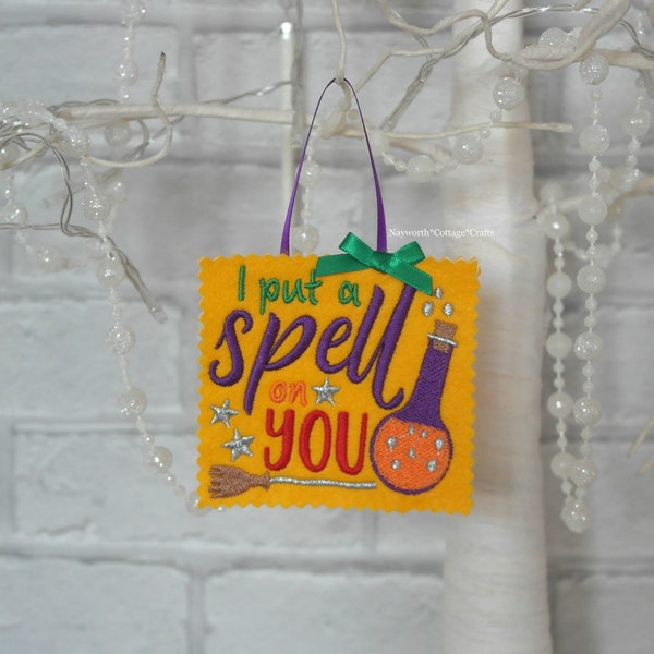 Halloween spell on you hanging / tree / decoration / ornament