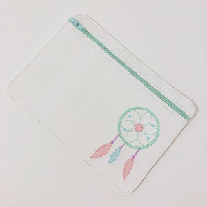 Dreamcathcher zipper pouch sanitary case zipper / tampon / embroidered / medical / purse / pencil case / inhaler / tissue image 2