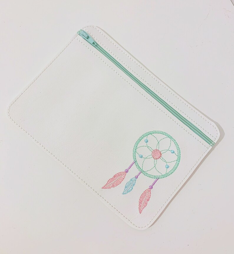 Dreamcathcher zipper pouch sanitary case zipper / tampon / embroidered / medical / purse / pencil case / inhaler / tissue image 2