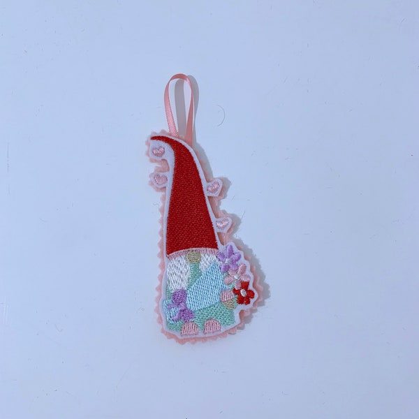 Valentines Hanging flower bunch Gonk / gnome / pastel / pink / tree / decoration / ornament / shabby chic